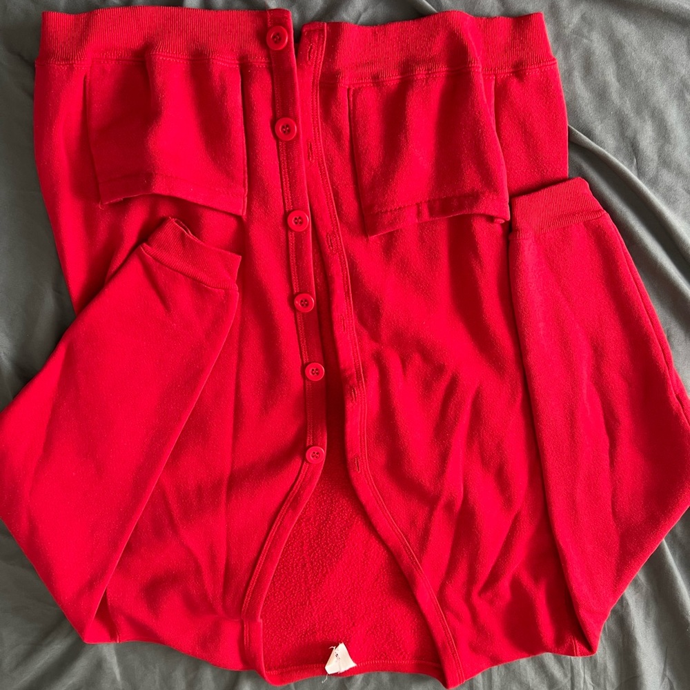 Vintage Red Sweater cover up